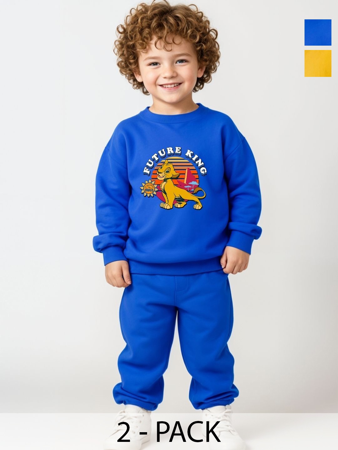 

x2o Kids Pack Of 2 Pure Cotton Sweatshirt & Joggers, Blue