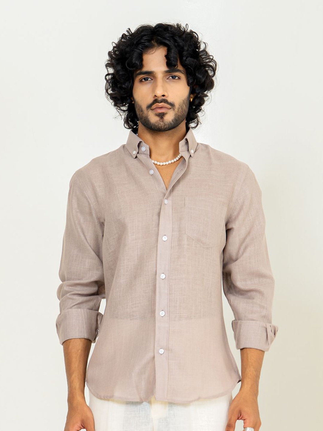 

Tistabene Men Opaque Casual Shirt, Brown