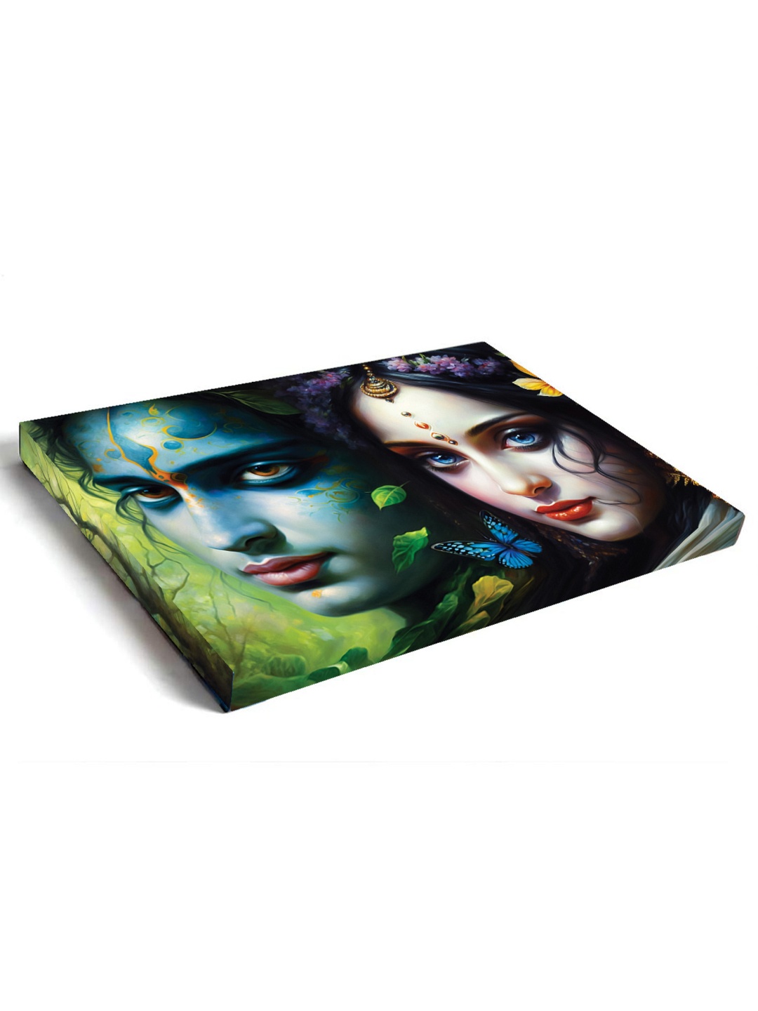 

CVANU Blue & Green Religious Canvas Painting Wall Art