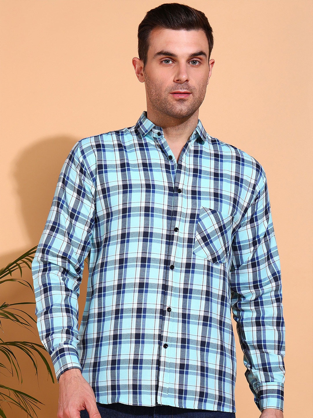 

Metronaut Men Classic Opaque Checked Casual Shirt, Multi