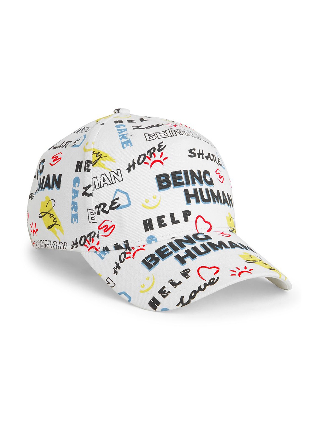 

Being Human Men Printed Baseball Cap, White