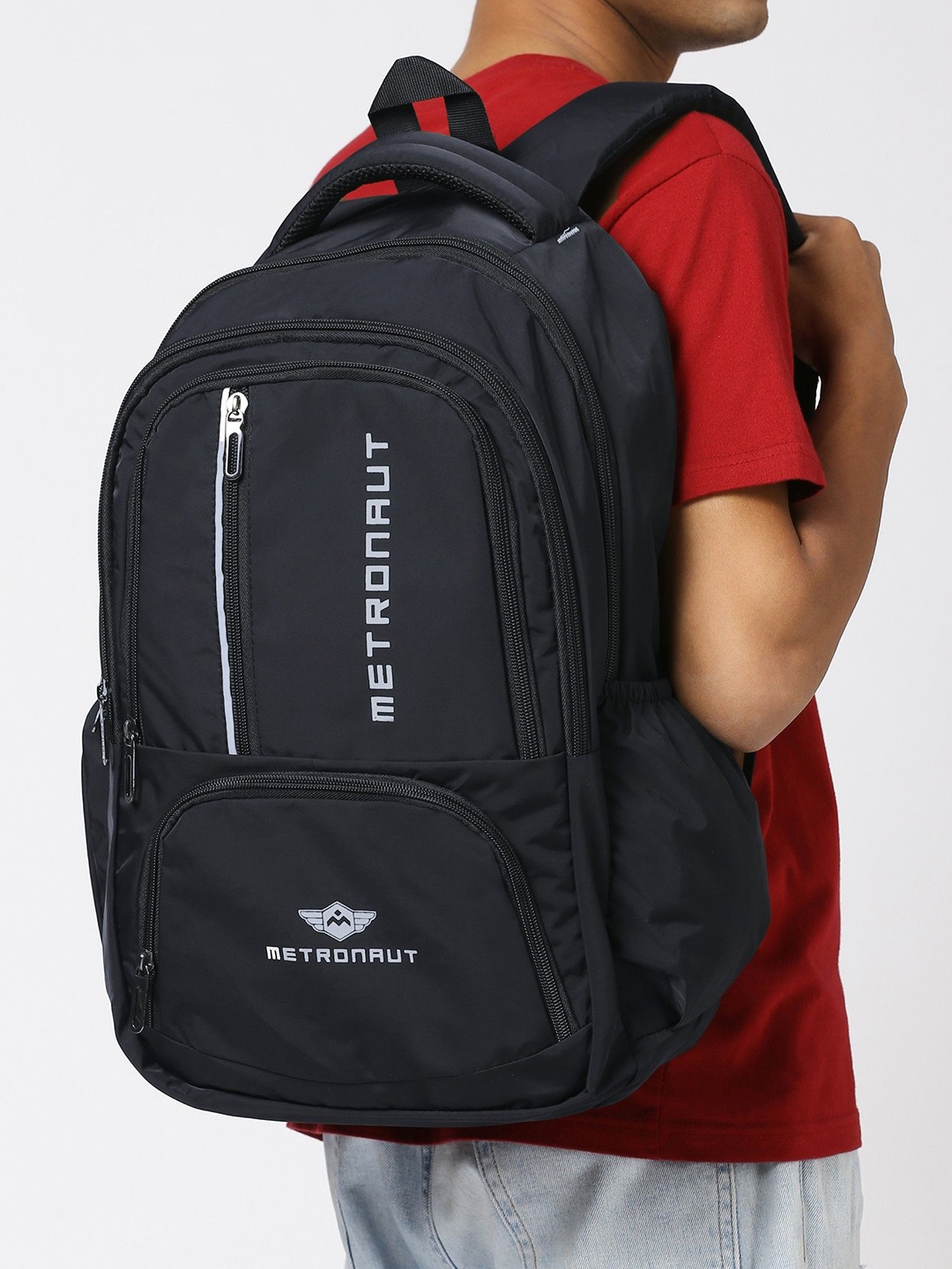 

Metronaut Unisex Brand Logo Backpack, Black