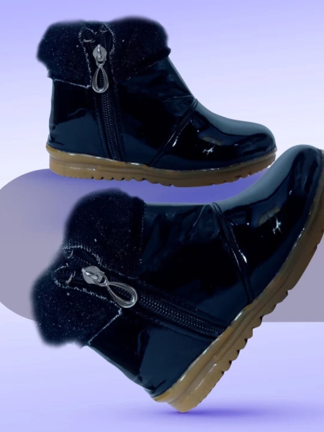

IDEAL COLLECTION Girls Patent Leather Fashion, Black