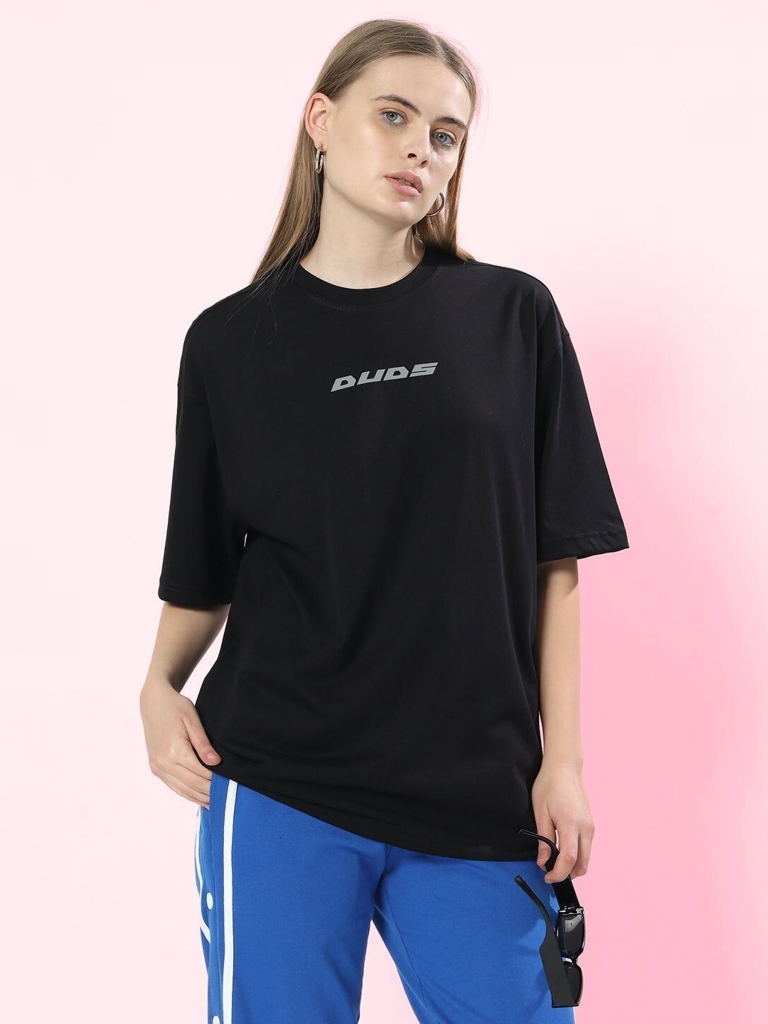 

WEARDUDS Women Printed T-shirt, Black