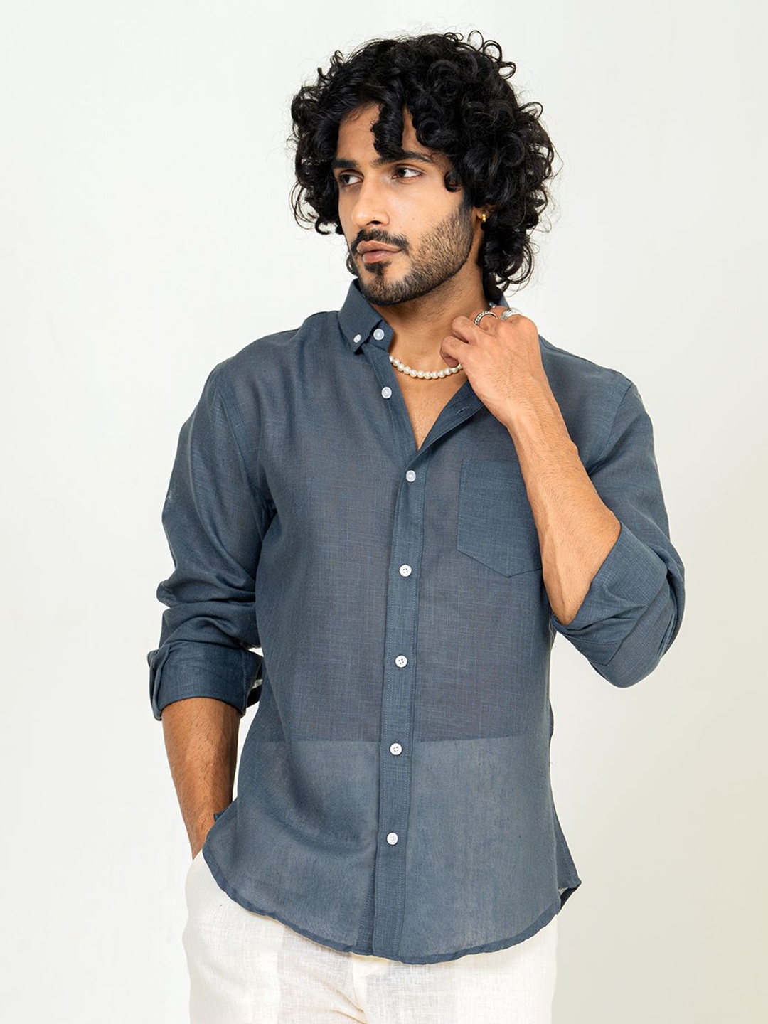 

Tistabene Men Opaque Casual Shirt, Grey