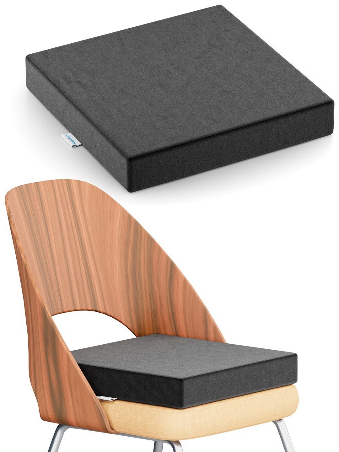 

HOSPIKART Grey Memory Foam Seat Tailbone Cushion