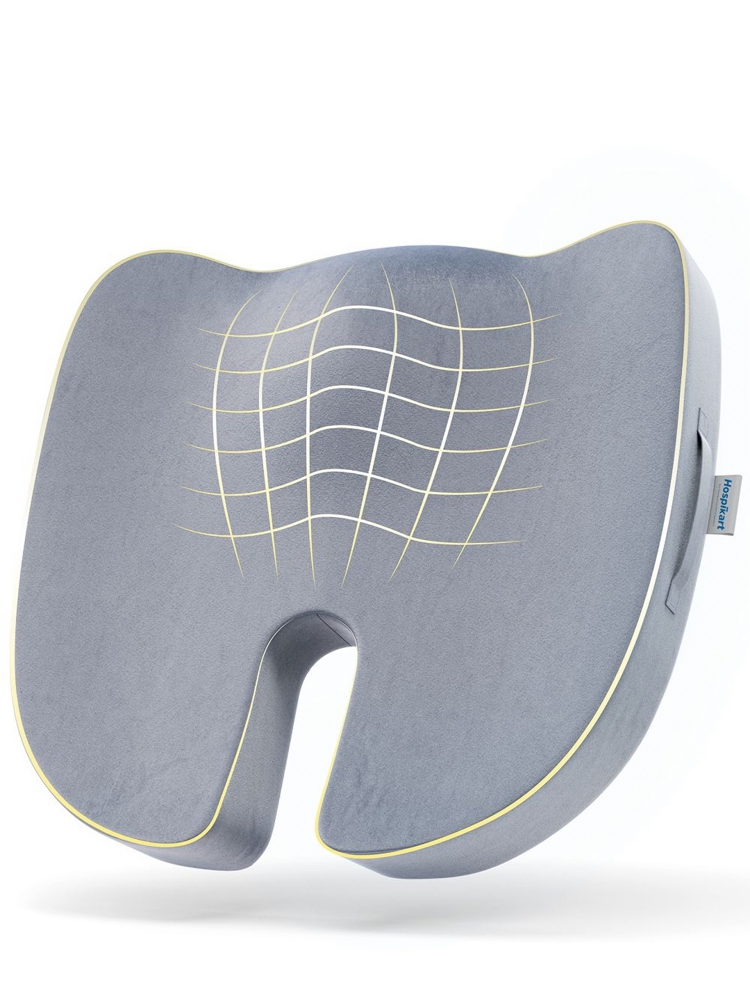 

HOSPIKART Grey Memory Foam Seat Tailbone Back Pain Relief Cushion
