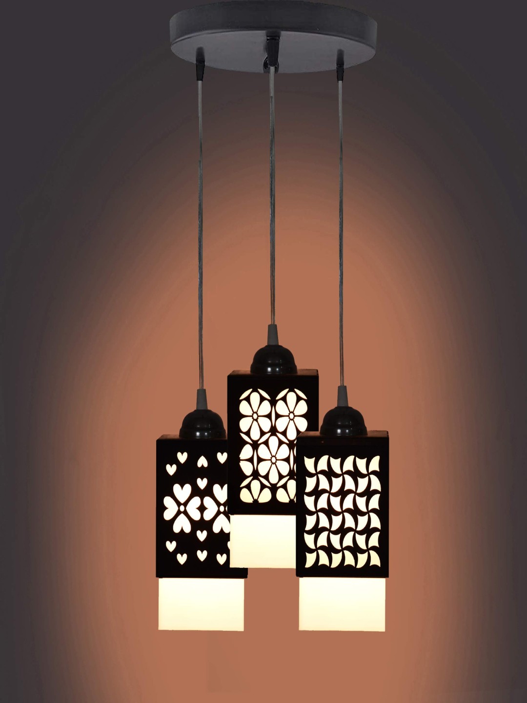 

Gojeeva Black and White Wooden Textured Contemporary Square Shaped Wall Lamp