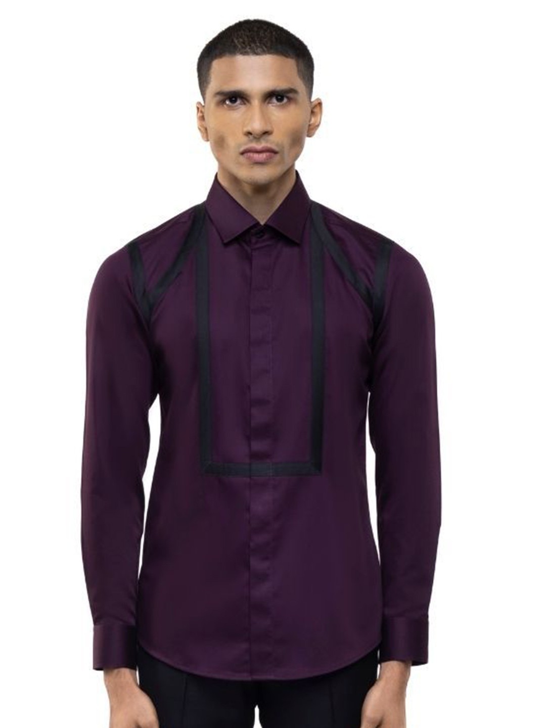 

SDS By Kushal Shah Men Smart Tailored Fit Opaque Party Shirt, Purple