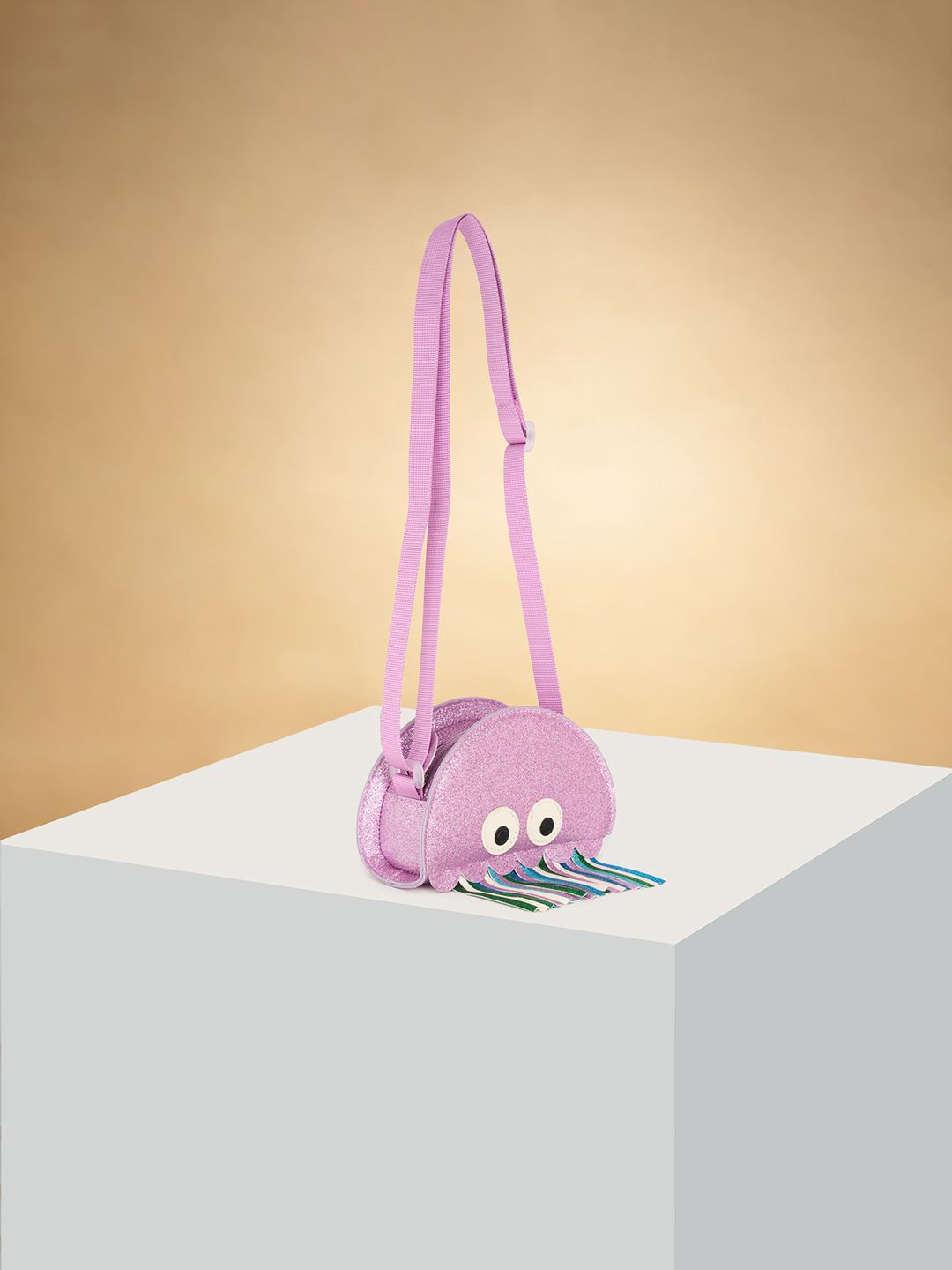 

Pantaloons Junior Colourblocked Shopper Sling Bag with Bow Detail, Purple