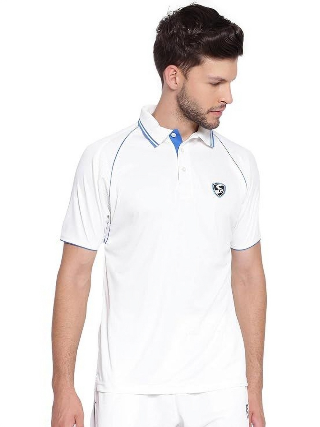 

SG Unisex Polo Collar T-shirt, White
