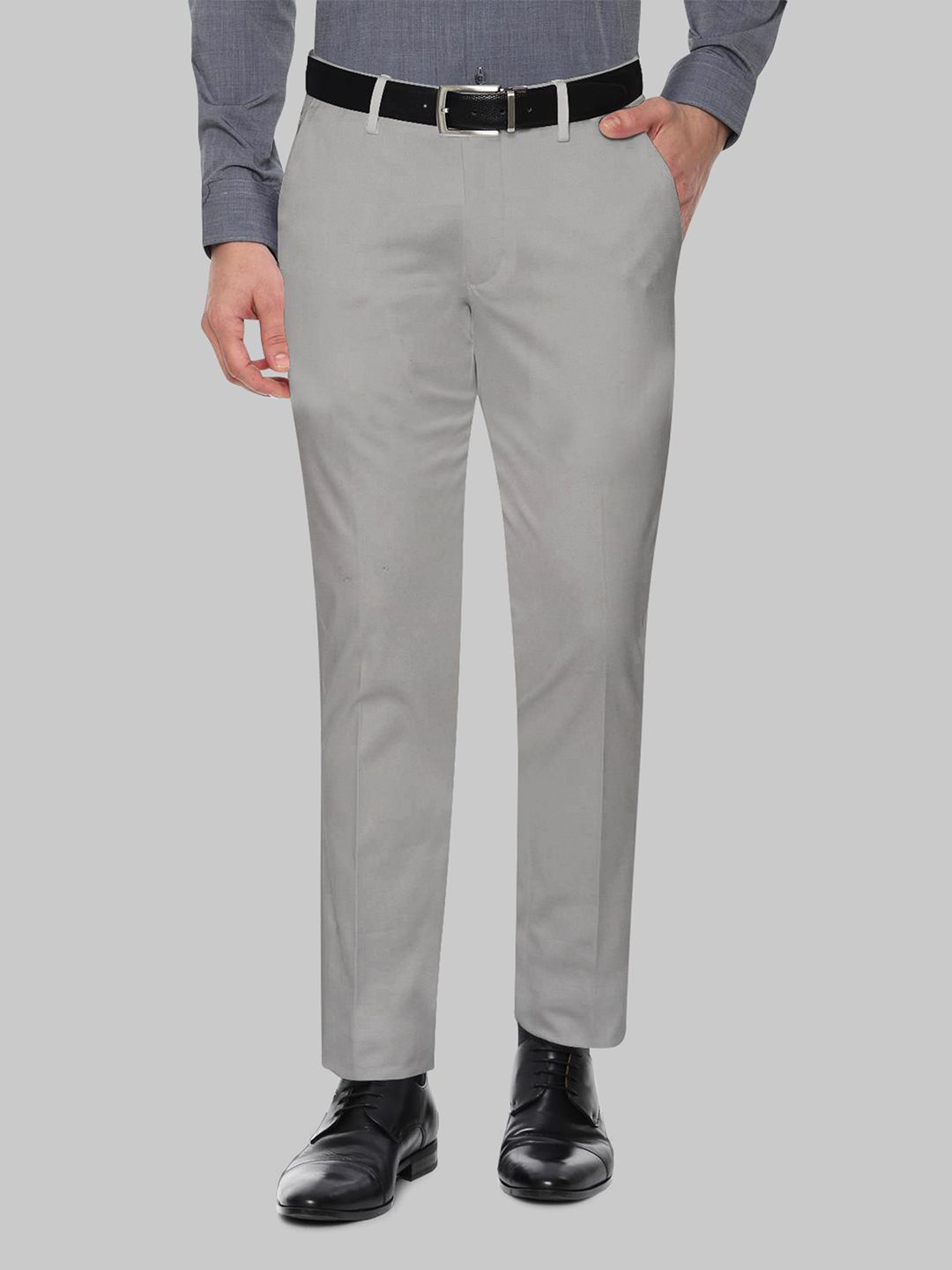 

Bigreams Men Unstitched Cotton Lycra Stretchable Pant Clothing Fabric, Grey