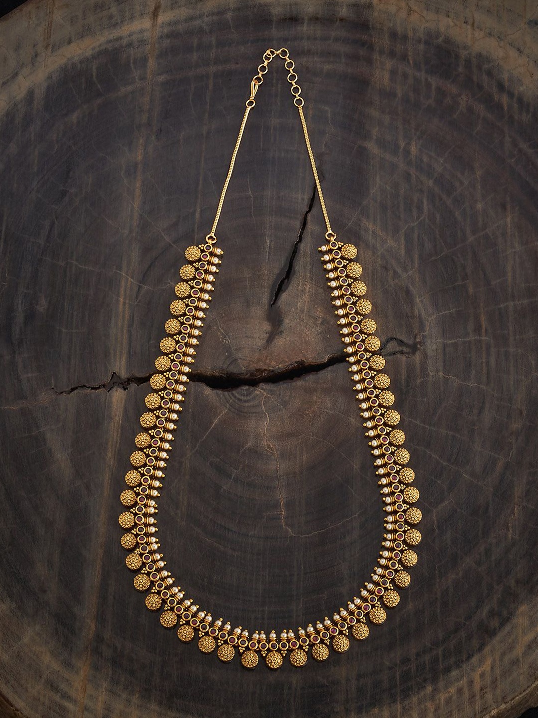 

Kushal's Fashion Jewellery Gold-Plated Antique Necklace