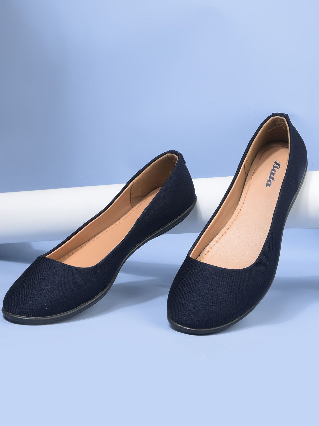 

Bata Round Toe Ballerinas Flats, Blue