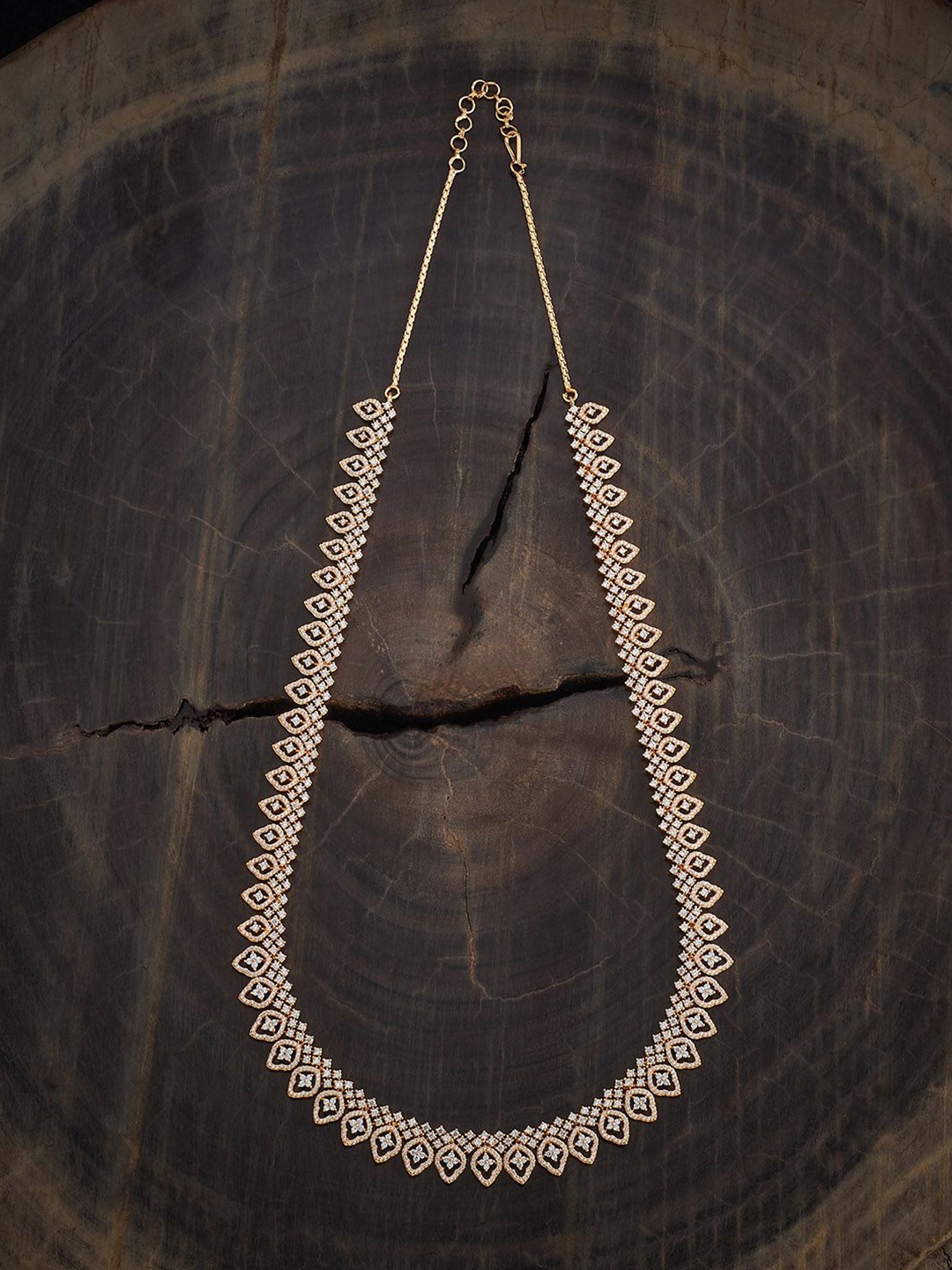 

Kushal's Fashion Jewellery Gold-Plated CZ Studded Necklace