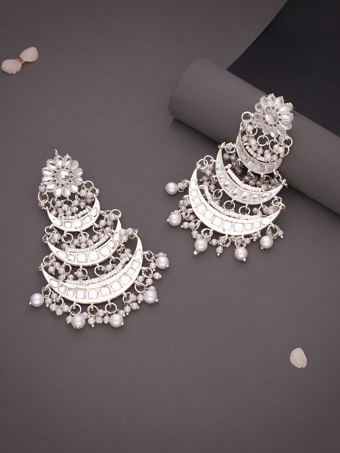 

Anouk Silver-Plated Artificial Beads Contemporary Chandbalis