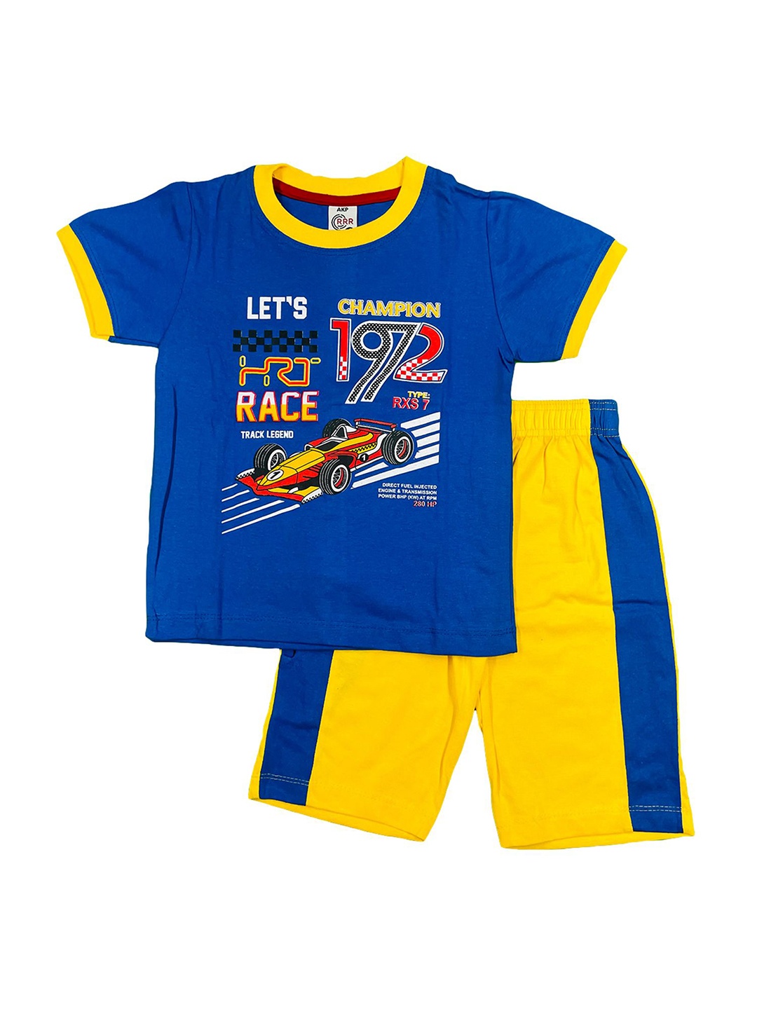 

Peerless Wear Boys Printed T-shirt with Shorts, Blue