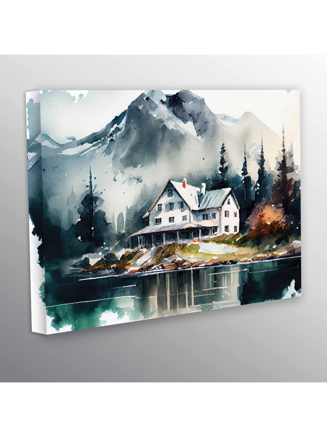 

CVANU Grey & Black Canvas Painting Wall Art