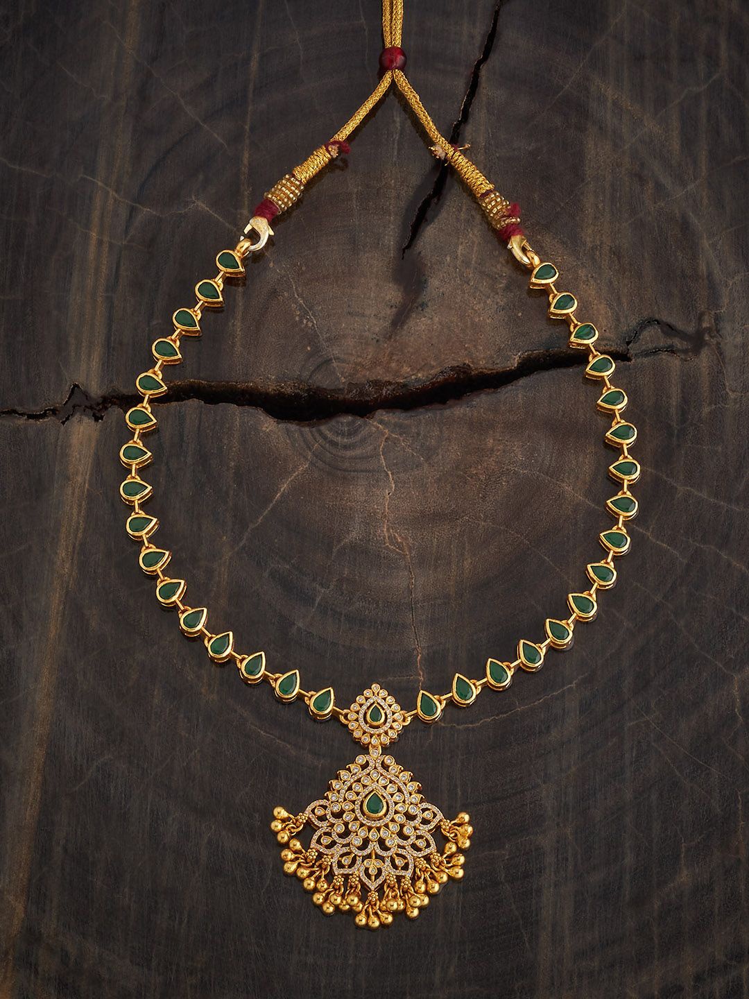 

Kushal's Fashion Jewellery 92.5 Sterling Silver Gold-Plated Necklace