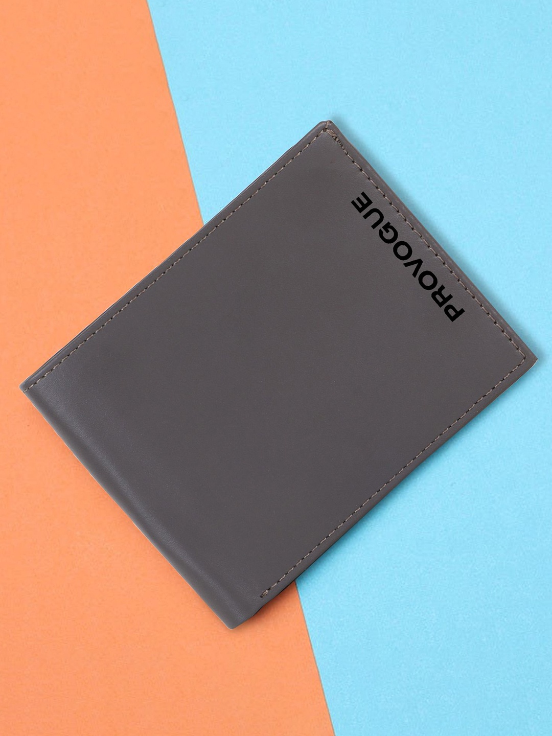 

Provogue Men PU Two Fold Wallet, Grey