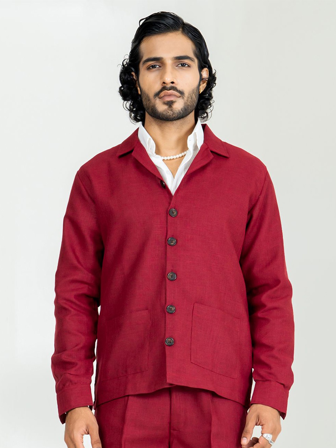 

Tistabene Men Opaque Casual Shirt, Maroon