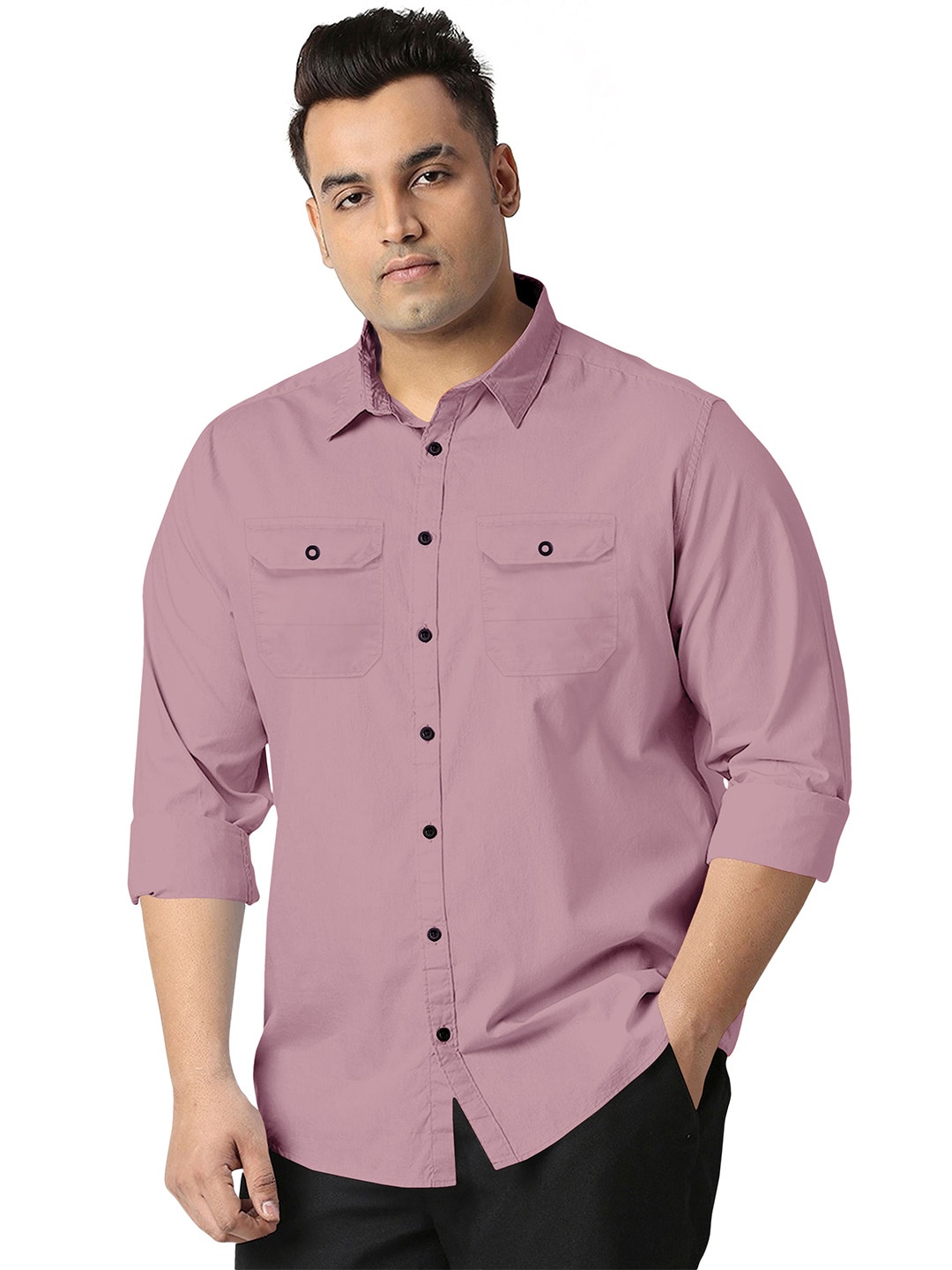 

Aloof Men Classic Opaque Casual Shirt, Purple