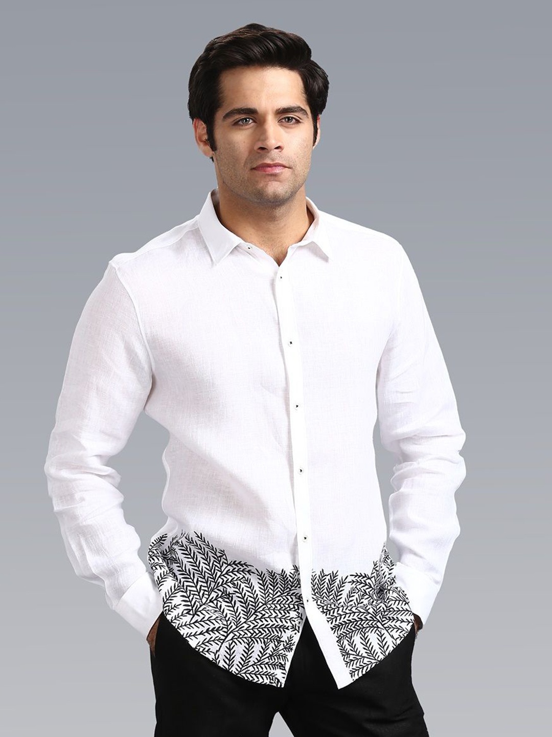 

ASUKA Men Opaque Casual Shirt, White