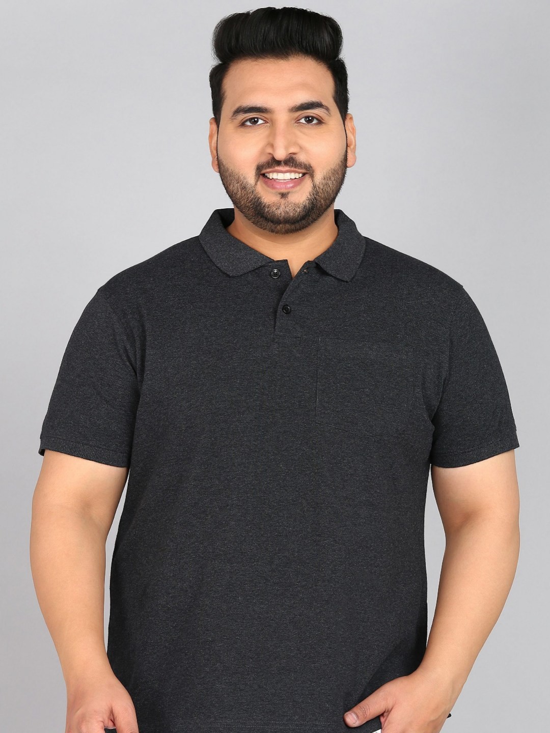 

XFOX Men Polo Collar T-shirt, Grey