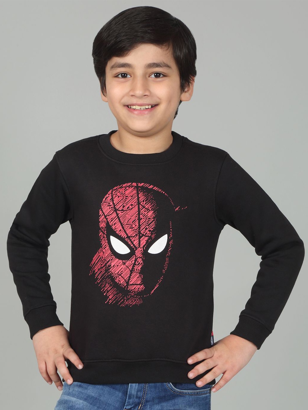 

Cantabil Boys Printed Sweatshirt, Navy blue