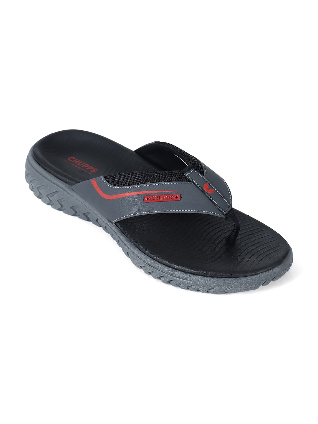 

CHUPPS Viper Men Printed Thong Flip-Flops, Grey