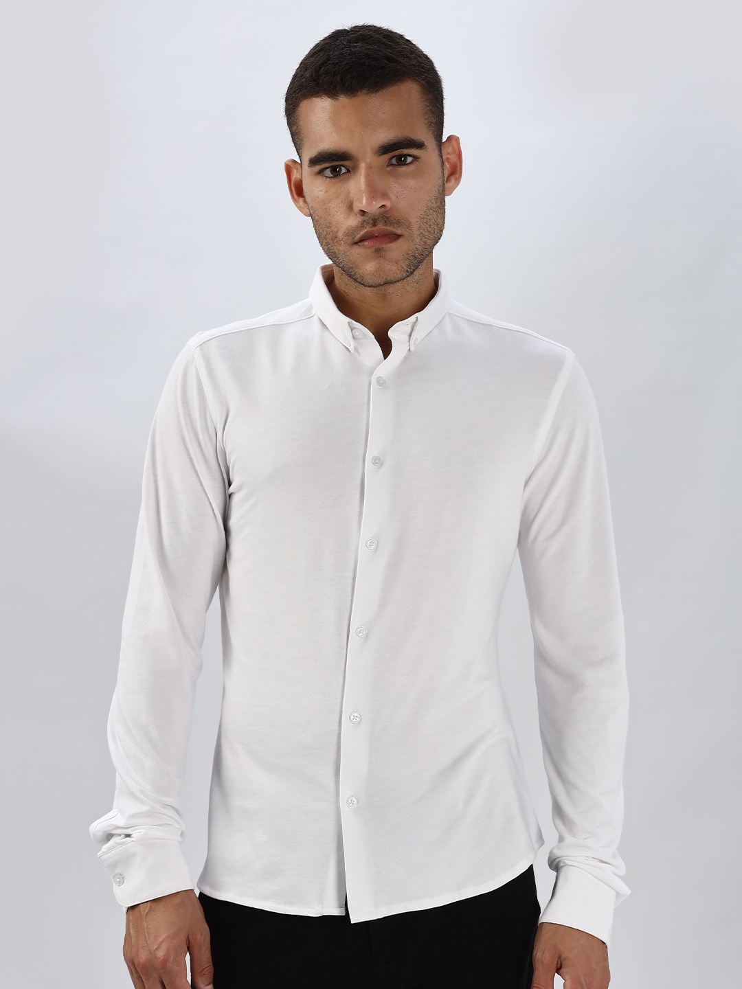 

BLUE TYGA Men Comfort Opaque Casual Shirt, White