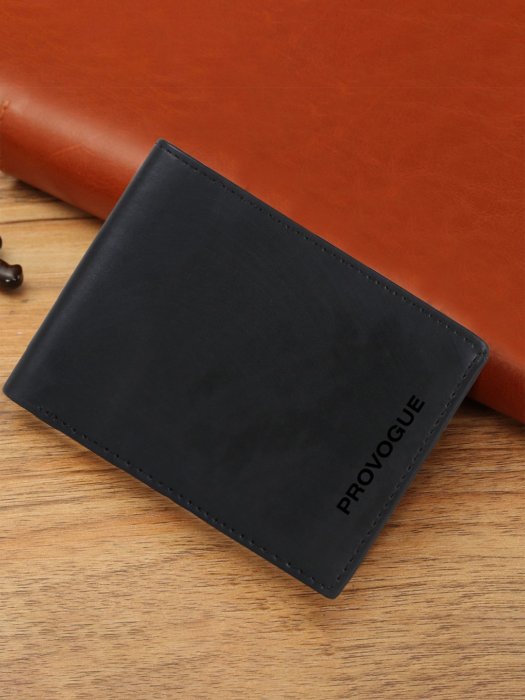 

Provogue Men Colourblocked PU Two Fold Wallet, Black