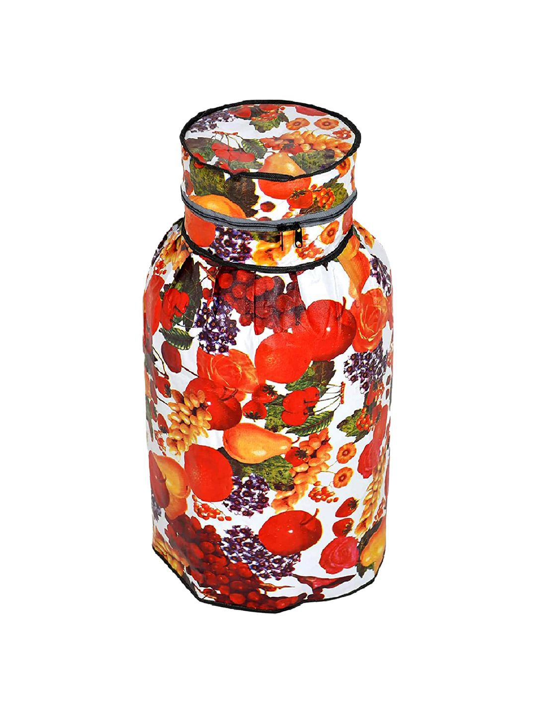 

Kuber Industries Red & White Fruits Printed Cylinder Cover