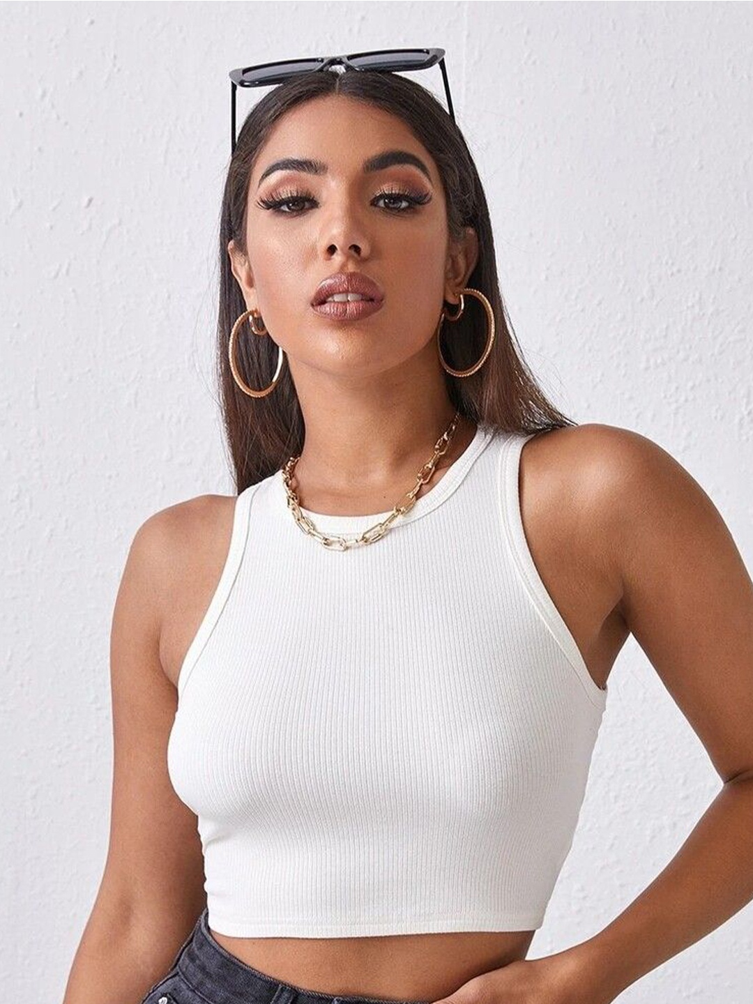 

CORSICA Crop Top, White