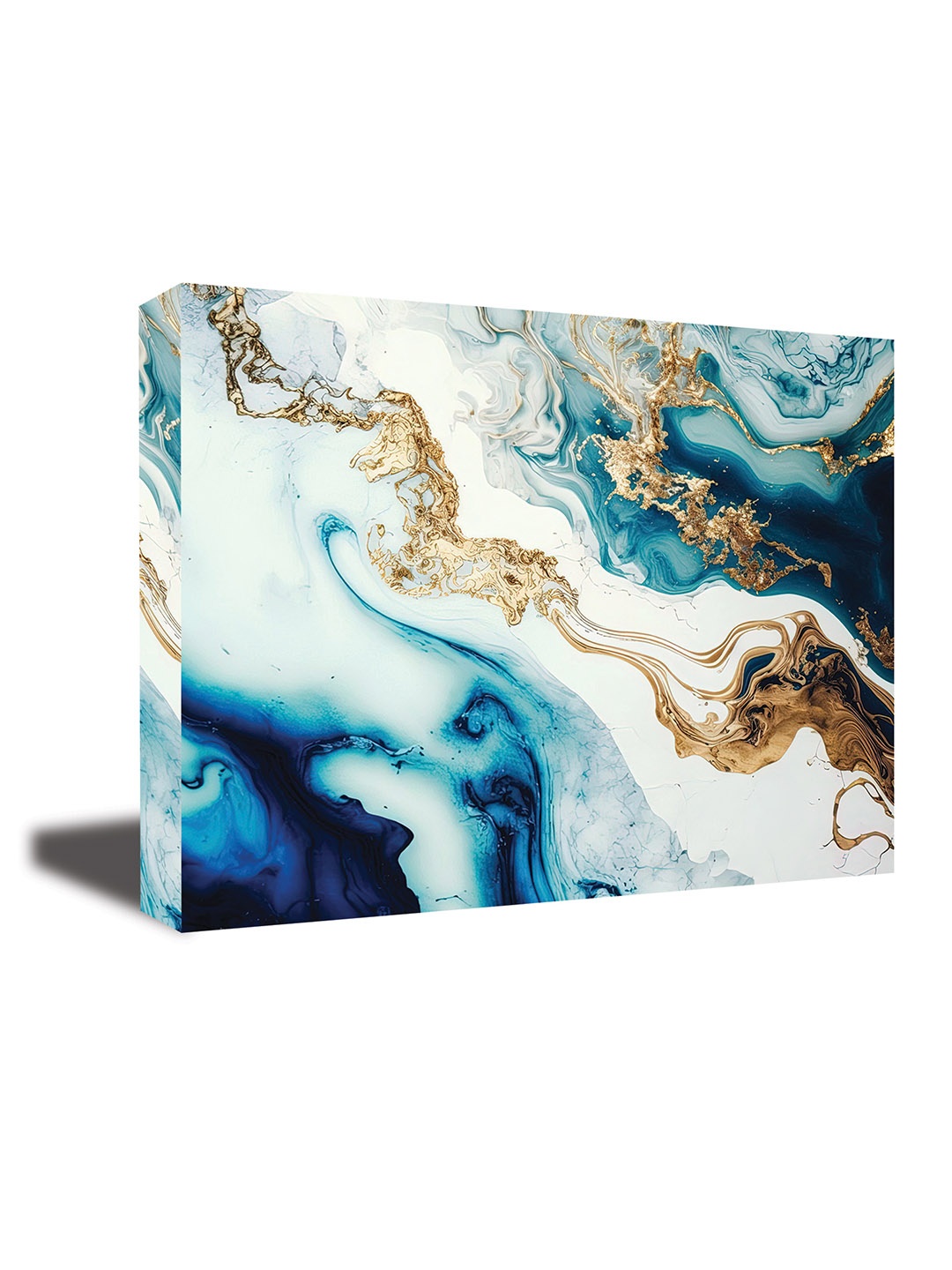 

CVANU Blue& White Abstract Canvas Wall Paintings
