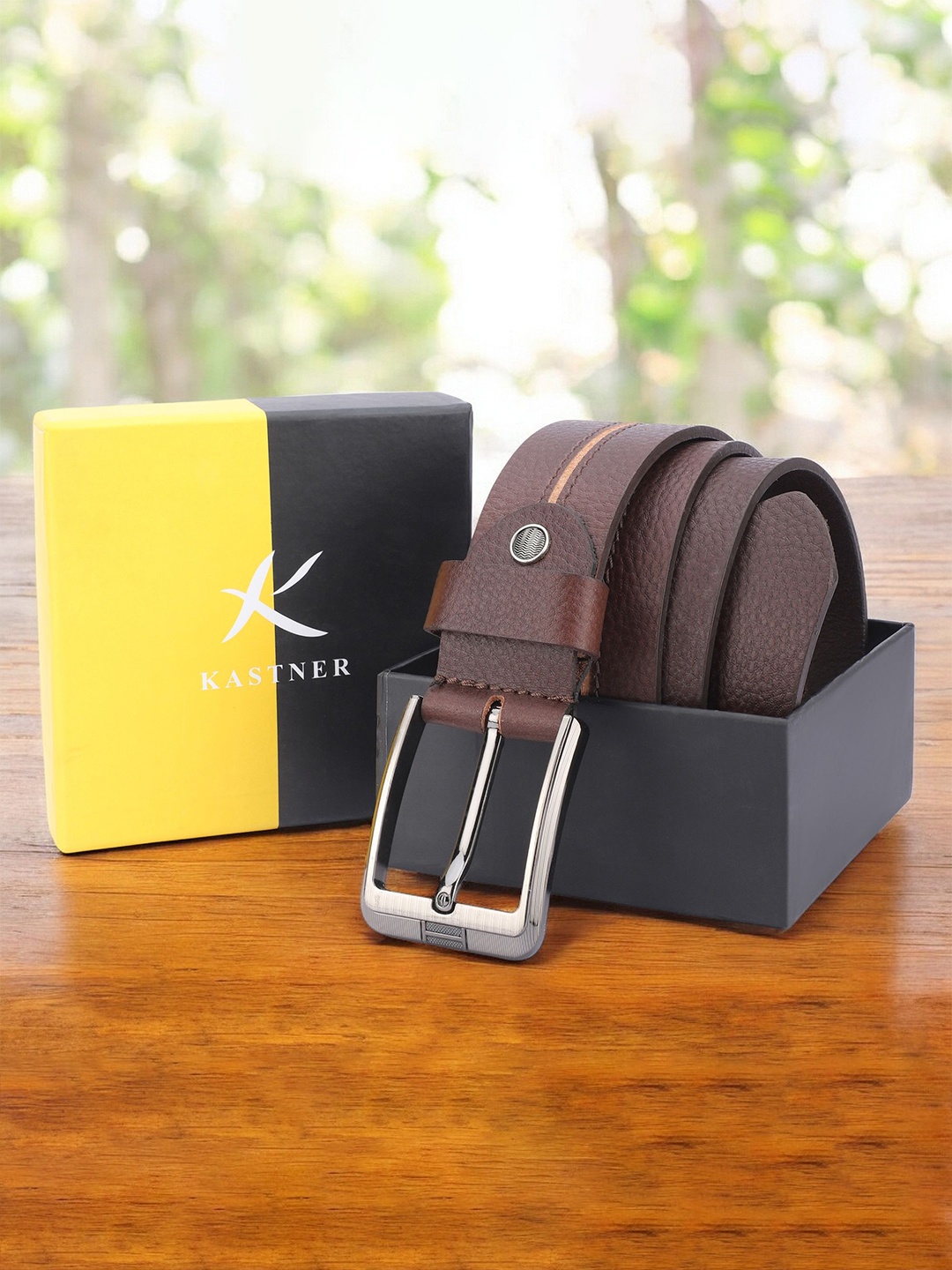 

Kastner Men Leather Formal Belt, Brown