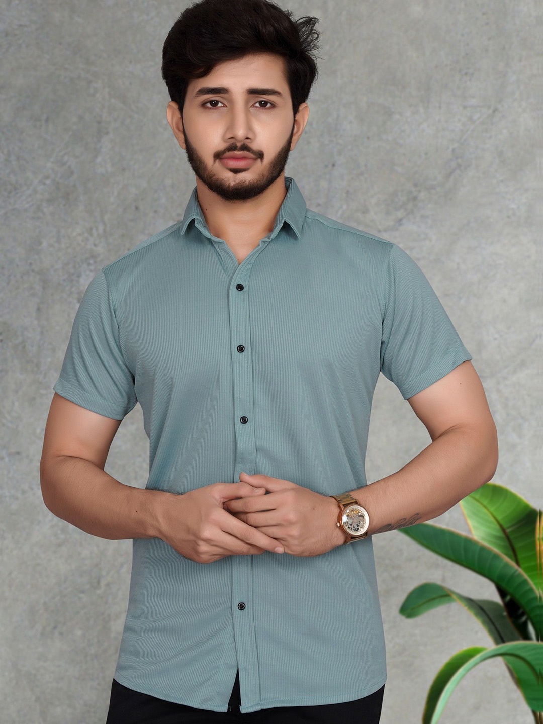 

MARMIC FAB Men Classic Slim Fit Opaque Printed Casual Shirt, Grey
