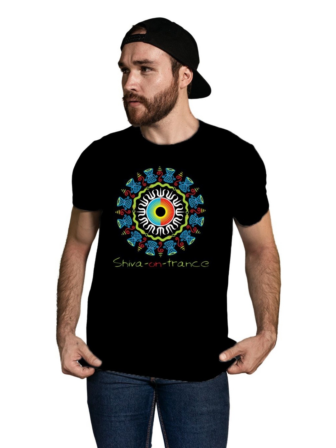 

Tantra Men Sports Printed Applique T-shirt, Black