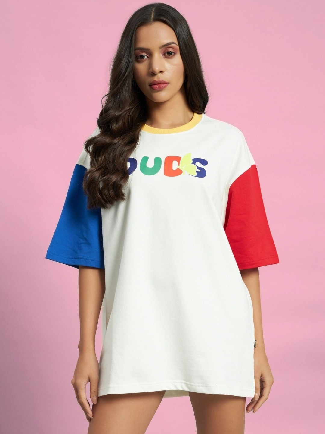 

WEARDUDS Women Applique T-shirt, Off white