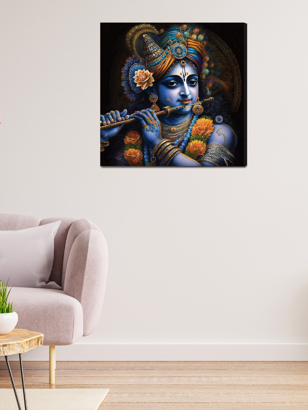 

CVANU Blue& Yellow Religious Canvas Wall Paintings