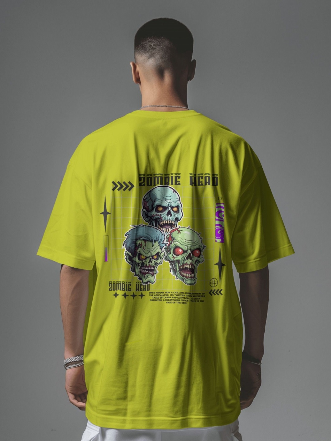 

C CALOYA Men Printed Applique T-shirt, Mustard