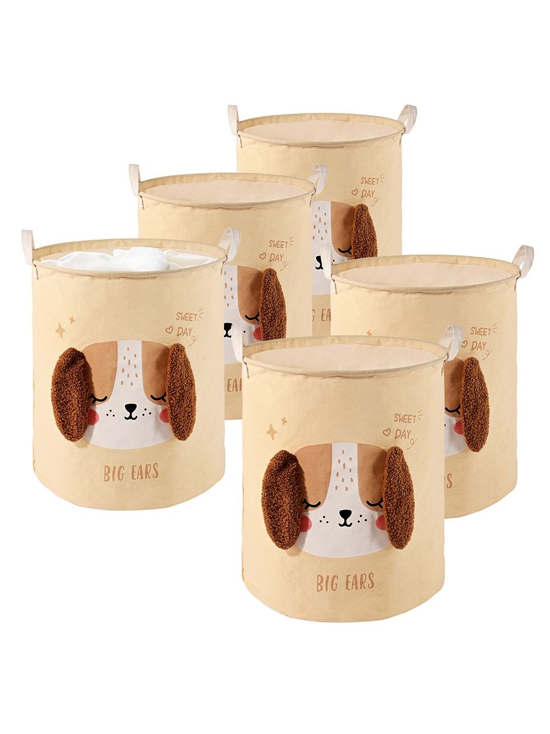

Kuber Industries Beige Set of 5 Regular Multi-Utility Organisers
