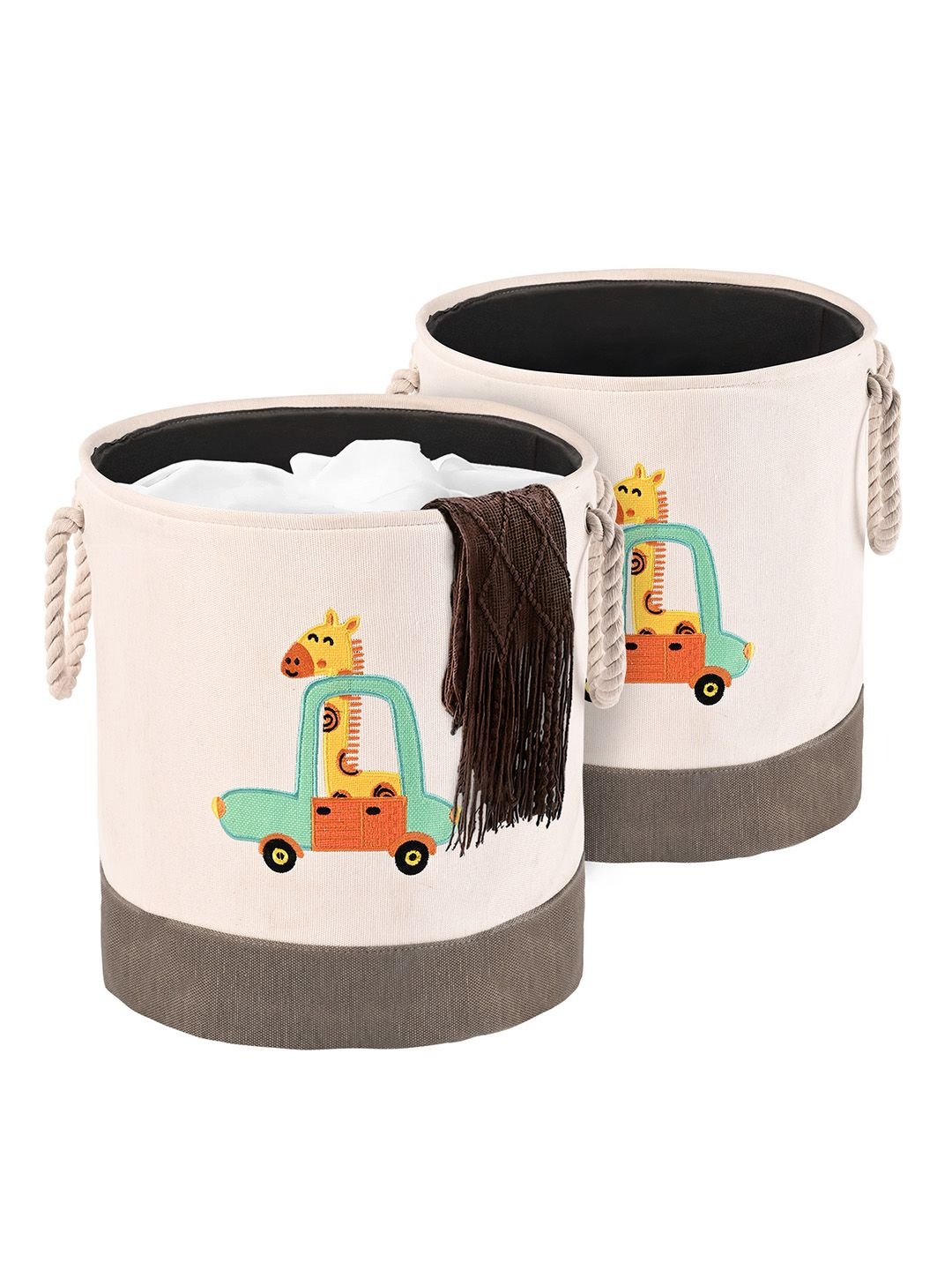 

Kuber Industries Grey Set of 2 Regular Multi-Utility Organisers