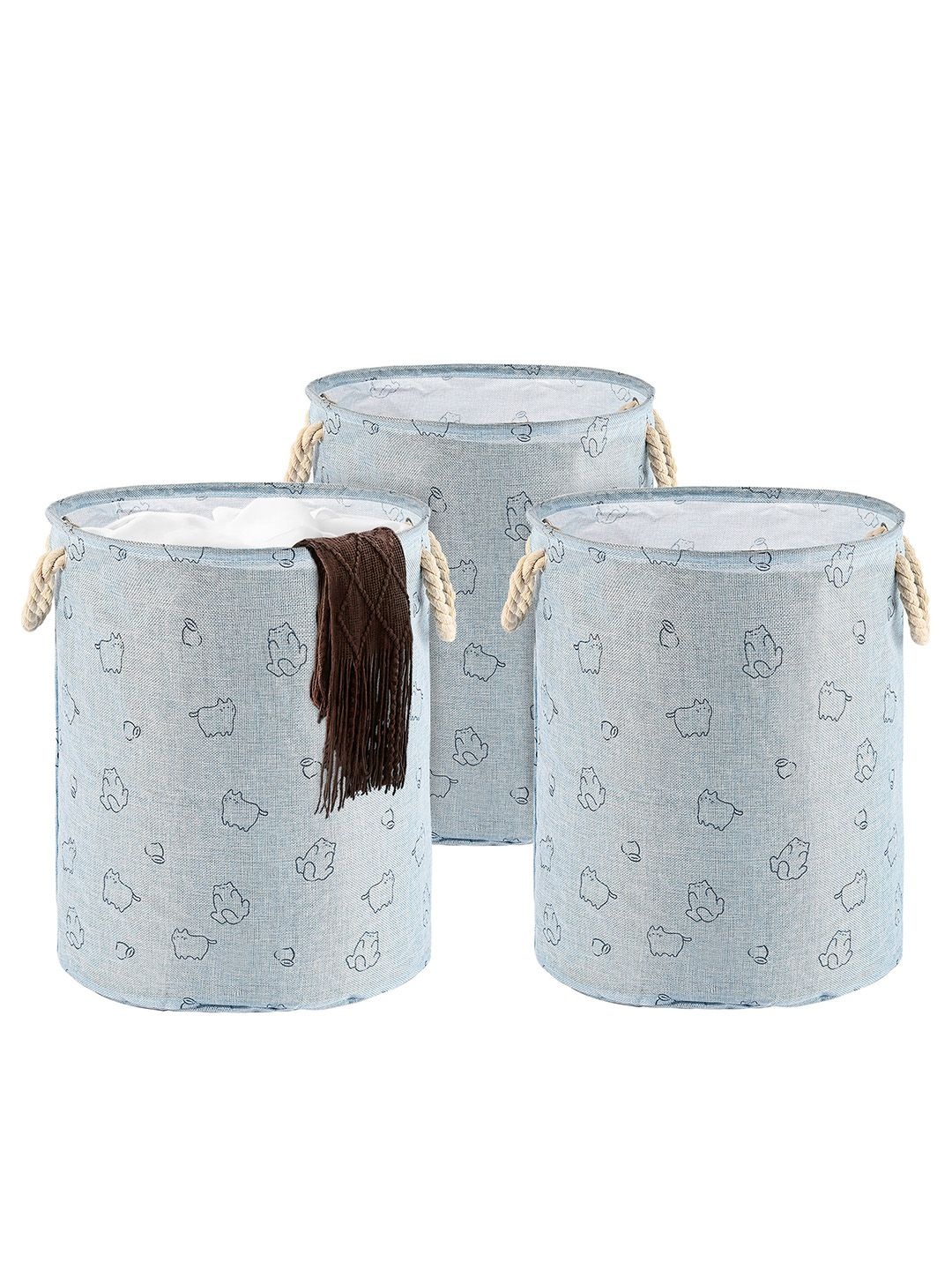 

Kuber Industries Blue Set of 3 Regular Multi-Utility Organisers
