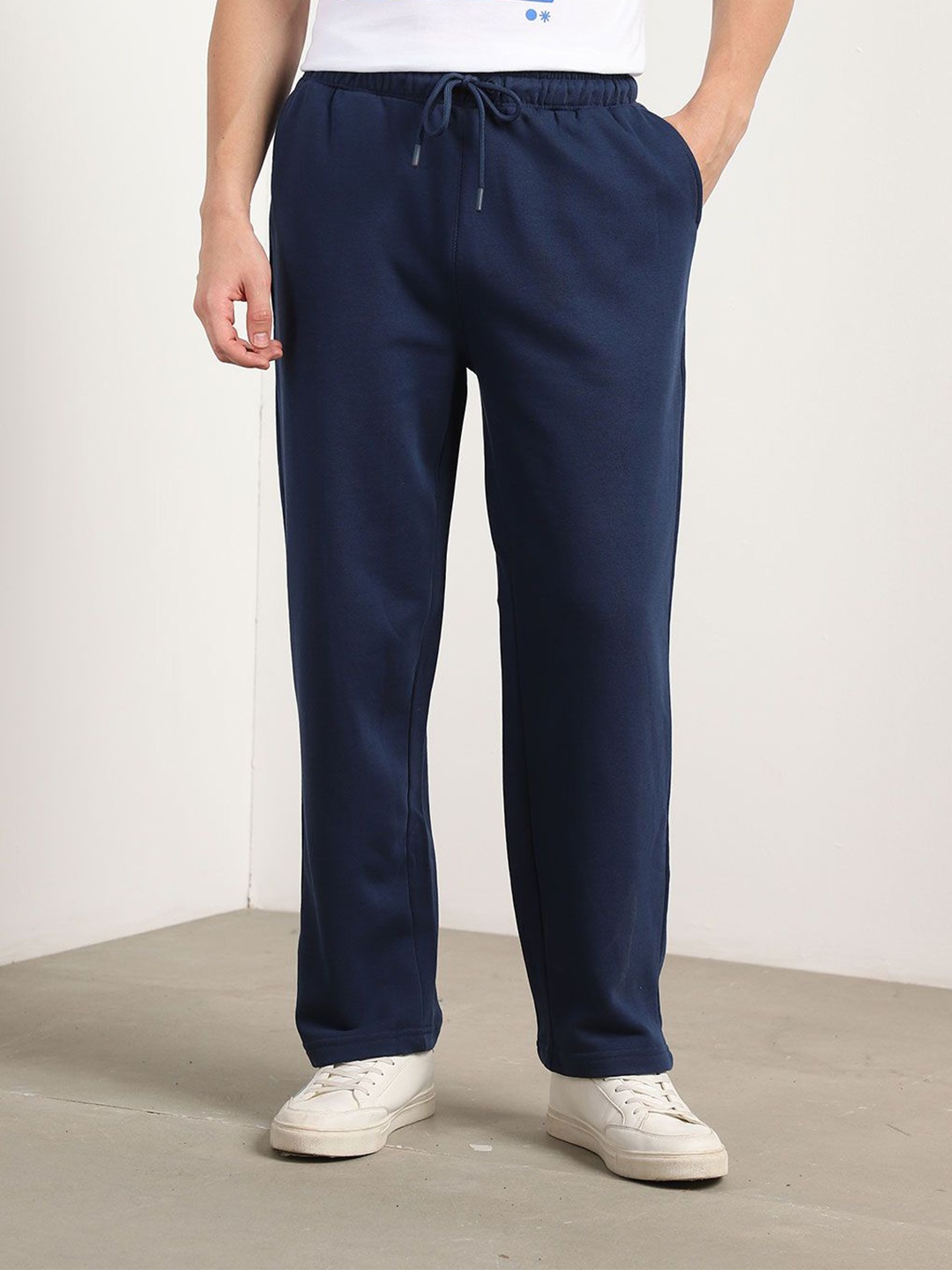 

NOBERO Men Straight Fit Heavy Duty Joggers, Navy blue