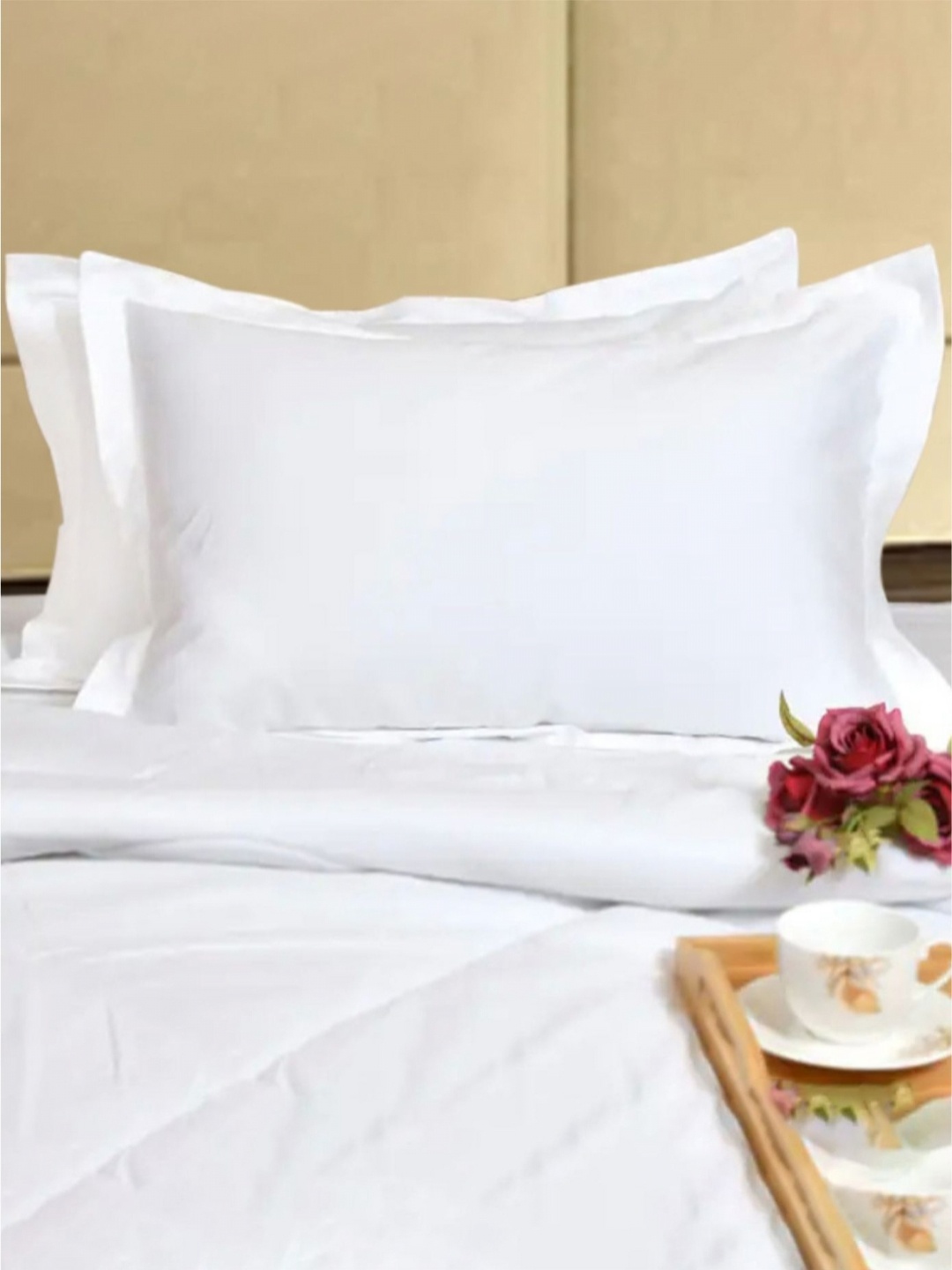 

Enchant Home 2 Pieces White Pure Cotton Rectangle Pillow Covers