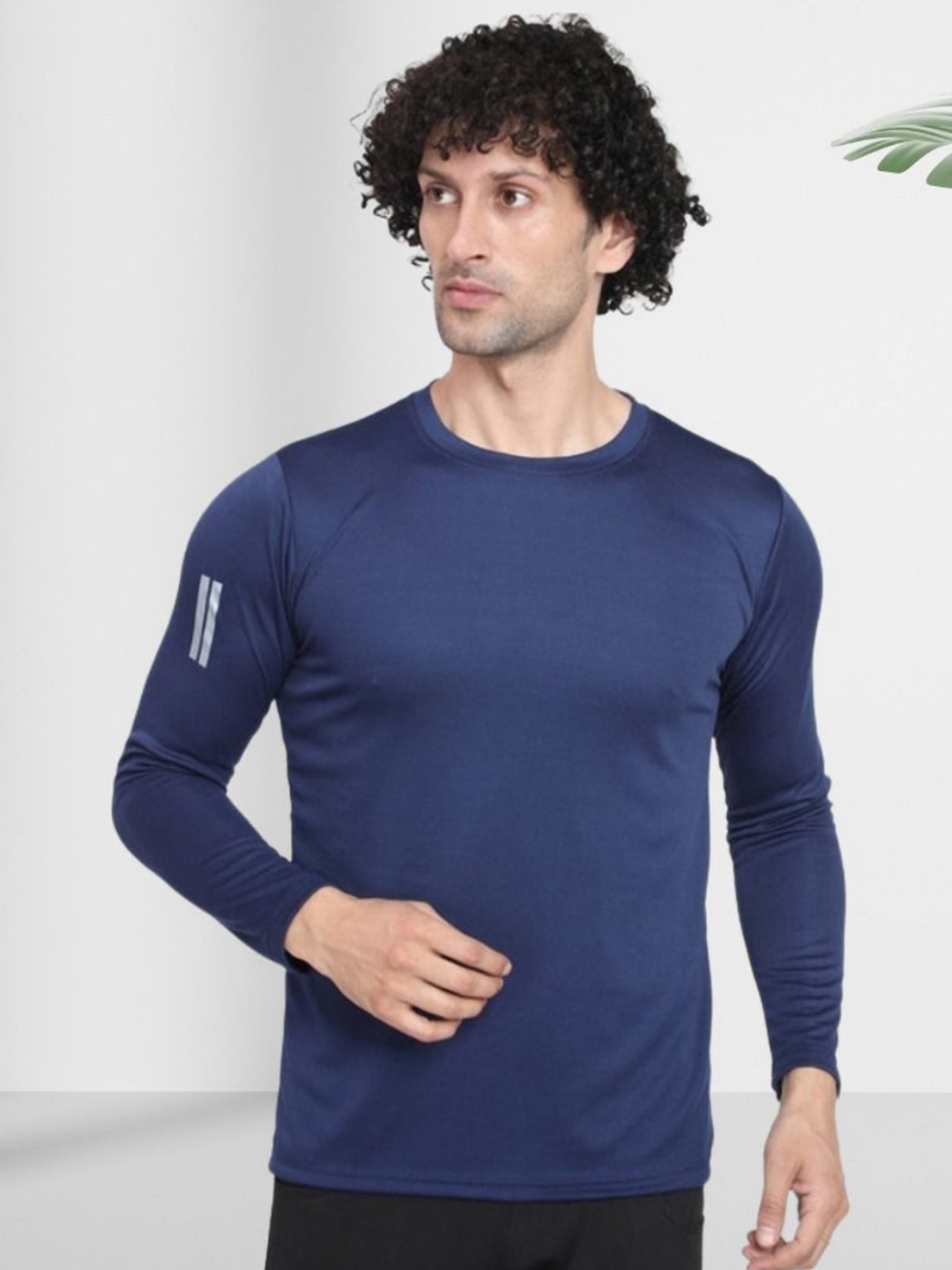 

FICKA Men Raw Edge T-shirt, Navy blue