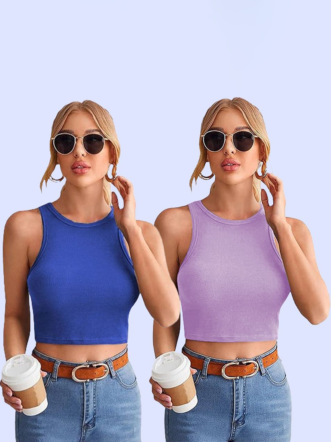 

Mast & Harbour Cotton Crop Top, Multi