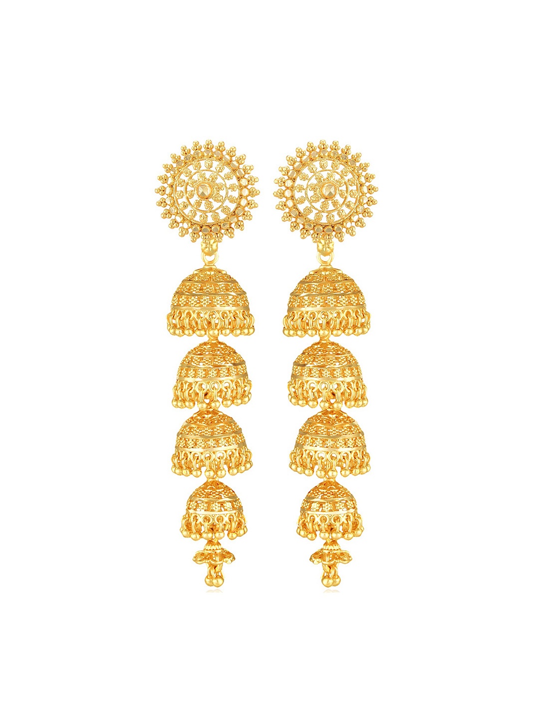 

DIVASTRI Gold-Plated Contemporary Jhumkas