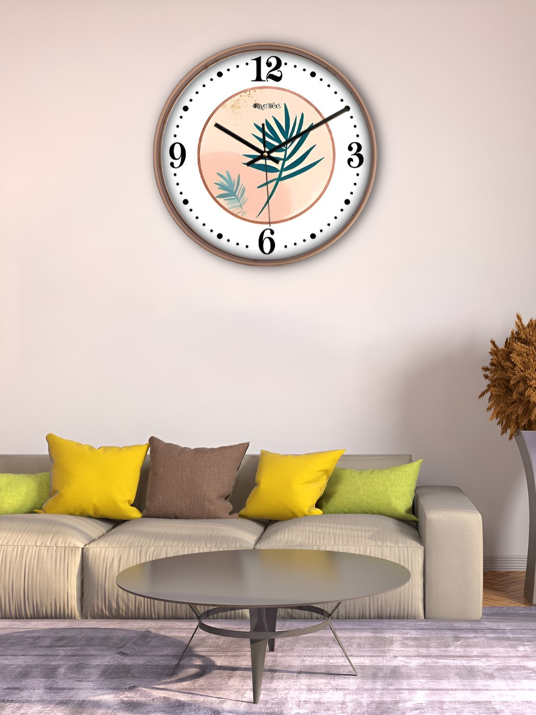 

OLIVE TREE Copper-Toned & White Traditional Wall Clock